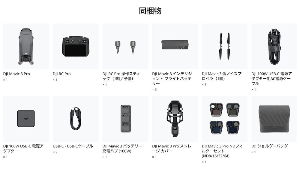 DJI Mavic 3 Pro Fly More コンボDJI RC Pro付属